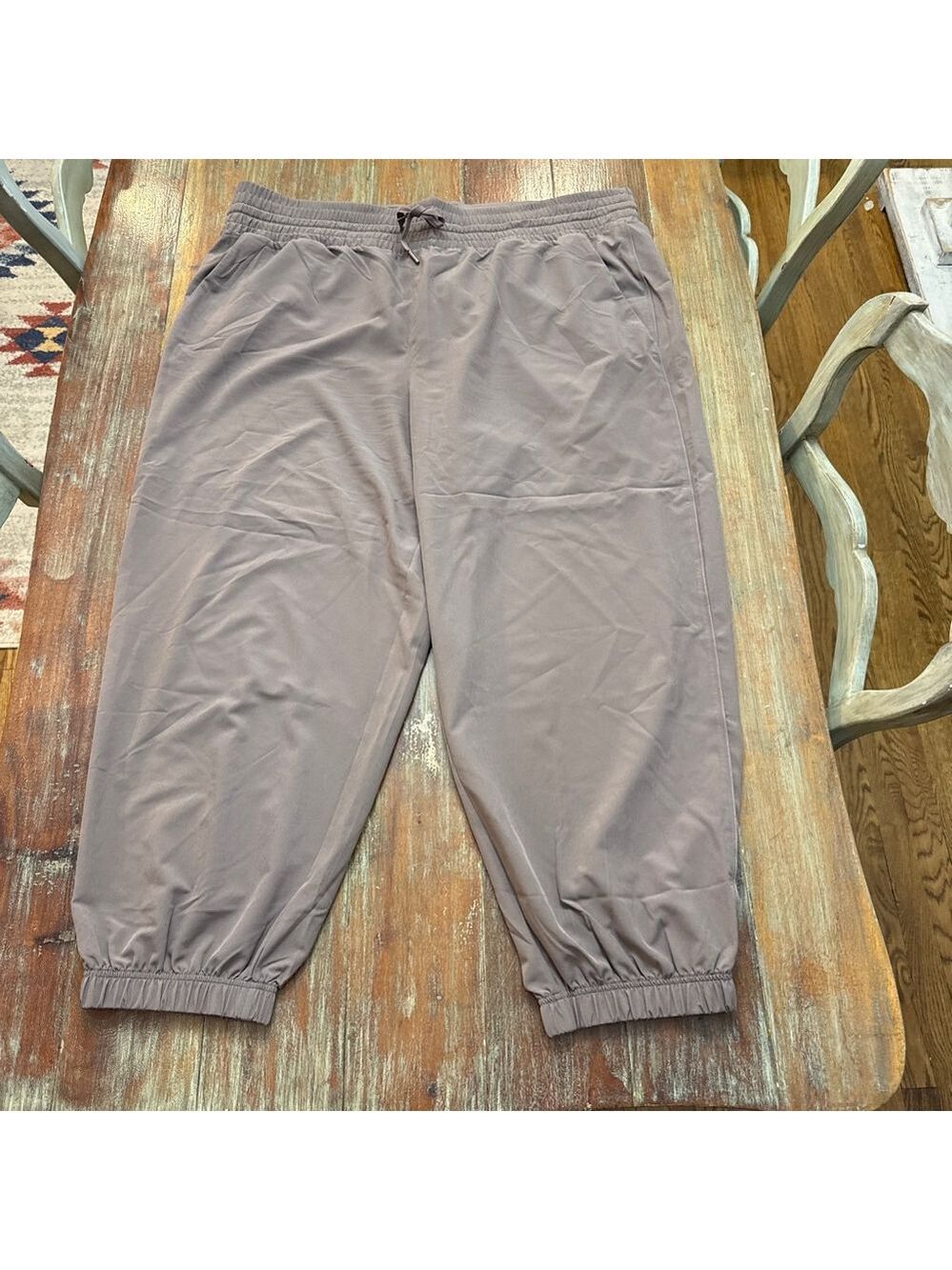 Spanx Coffee Brown Joggers Plus Size 3X Lightweight
